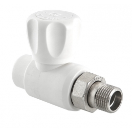 Кран полипропиленовый VALTEC для подключения радиатора прямой 25х3/4"