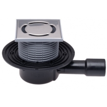 Трап HL D-40/50 горизонтальный, регулир., сухой решетка нерж 115х115 HL510NPr