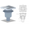 Трап D-50 вертикальный, регулир., гидрозатвор решетка нерж.150*150 АНИ Пласт (ТА5712)