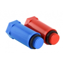 Комплект длинных п/п пробок с резьбой 1/2" (красная + синяя) VALTEC