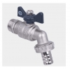 Кран шаровой водоразборный под шланг 1/2 Wh бабочка (AQUALINK)