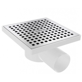 Трап D-50 горизонтальный, нерегулир., сухой решетка нерж. 150*150 NOVA (5026)