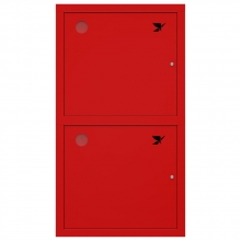 Шкаф пожарный ШПК-Пульс-320 ВЗК (для1-го рукава и 2-х огнетушителей , встраиваемый, закрытый, красный, правый 540х1300х230)