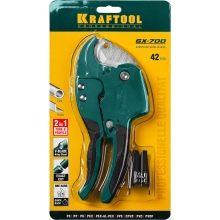 Ножницы KRAFTOOL GX-700 автомат. для всех видов пластиковых труб, до 42 мм арт.23406-42