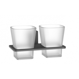 Держатель с 2-мя стаканами графит Accoona 12504AТ