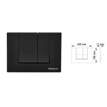 Кнопка BERGES S5 для инсталляции NOVUM, Soft Touch черная,  2-режима, 040045