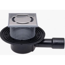 Трап HL D-40/50 горизонтальный, регулир., гидрозатвор решетка нерж. 115х115 HL510N