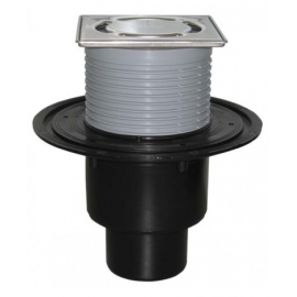 Трап HL D-50/75/110 вертикальный, регулир., сухой решетка нерж.115х115 подрамник нерж HL310NPr-3000