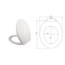 Сиденье для унитаза IDDIS ID 01 061.1, полипропилен, белое