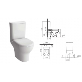 Унитаз-компакт VITRA, Zentrum, сид.микролифт, белый, 9012B003-7204