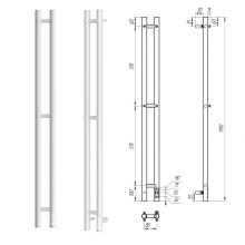 Полотенцесушитель электрический Point Деметра PN12812W П3 80x1200 диммер справа, белый