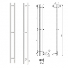 Полотенцесушитель электрический Point Деметра PN12812W П3 80x1200 диммер справа, белый