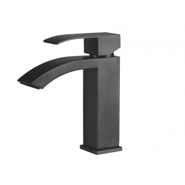 Смеситель д/умывальника Accoona A90206F с гайкой, картр.35мм, нерж., черный