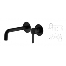 Смеситель д/умывальника Splenka S221.11.06, встраиваемый, черный