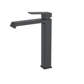 Смеситель д/умывальника Accoona A91134F, высокий, креп. гайка (карт.A450-12), латунь, Черный