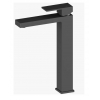 Смеситель д/умывальника Accoona A91208F, высокий с гайкой, карт.35мм., нерж. сталь, Черный