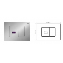 Клавиша смыва ABBER AC0122S, сенсорная, хром глянец