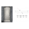 Дверь душевая Veconi Vianno VN-33B, 900x1950, черный ,стекло прозрач. 6мм, распашная, VN33B-90-01-C7