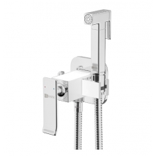 Смеситель д/гигиенического душа Lemark "Контест", карт.25мм, встраиваемый, белый/хром, LM5820CW