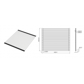 Ролл-мат, нерж. сталь, сатин, 349*430, Kitchen Line, IDDIS, ROL35SRi59