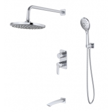 Душевая система IDDIS, Ray, RAYSB03i68, скрытого монтажа с троп. душем, руч. душем и изливом, Хром