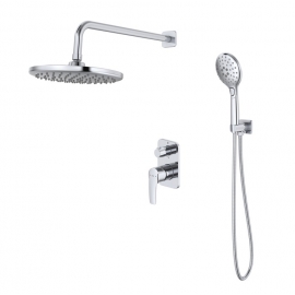 Душевая система IDDIS, Ray, RAYSB02i67, скрытого монтажа с троп. душем и руч. душем, Хром