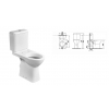 Унитаз-компакт ROCA Access,  д/инвалидов, н/п, гор/выпуск, белый, БЕЗ сиденья, ZRU9307684