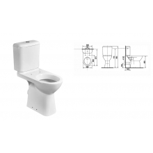 Унитаз-компакт ROCA Access,  д/инвалидов, н/п, гор/выпуск, белый, БЕЗ сиденья, ZRU9307684