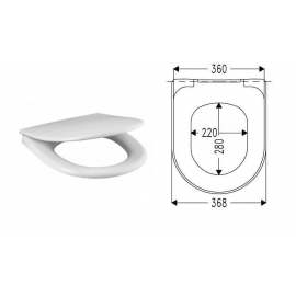 Сиденье д/унитаза ROCA ACCESS (микролифт, быстросъем, дюропласт, белый) ZRU9307772