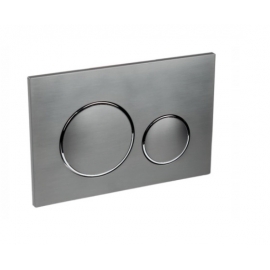 Клавиша смыва BETA, CS17GMT+C, оружейная сталь + хром кольцо, круг, тонкая