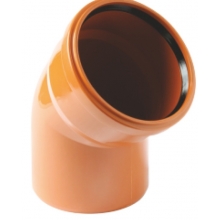 Отвод 87,5°  110мм РЫЖИЙ нар.канализ.(35) VALFEX
