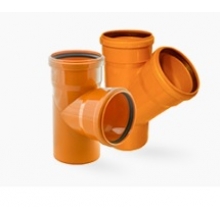 Тройник 87,5° 160-160 РЫЖИЙ нар.канализ.(6) VALFEX