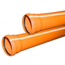 Труба ф110 с раструбом L=2 м рыжая нар.канализ.толщ.ст.3.4 (10) VALFEX