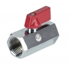 Кран шаровый VALFEX, MINI 1/4"х1/4", вн-вн, никелированный (160/20)