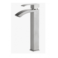 Смеситель д/умывальника Accoona A91206, высокий с гайкой, карт.35мм, нерж.