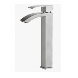 Смеситель д/умывальника Accoona A91206, высокий с гайкой, карт.35мм, нерж.