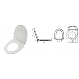 Сиденье д/унитаза "Инкоэр" Форвард (Вест-М), полипропилен, белое