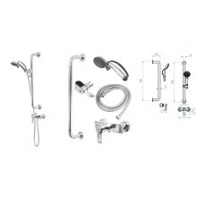 Душевая система д/МГН со смесителем с термостатом, арт.9239