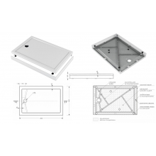 Поддон д/душевой кабинки Universal PRO N, 1200*800, акрил (каркас с экраном + сифон G32B) Метакам