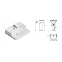 Раковина KERAMA MARAZZI, POMPEI, PO.wb.60, белый)