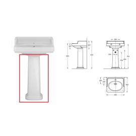 Пьедестал д/раковины KERAMA MARAZZI, POMPEI,  PO.col.01, белый