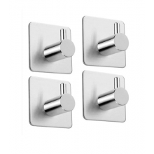 Крючок Accoona A170-4, нерж.сталь, одинарный, самокл., 4 шт в комплекте.