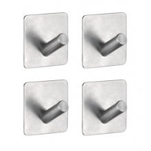 Крючок Accoona A171-4, нерж.сталь, одинарный, самокл. 4 шт. в комплекте