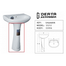 Пьедестал DeryaKeramika, DK-55212 (55х44), (подходит сифон Y-120 или D0115