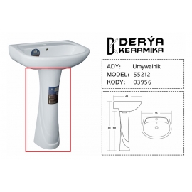 Пьедестал DeryaKeramika, DK-55212 (55х44), (подходит сифон Y-120 или D0115