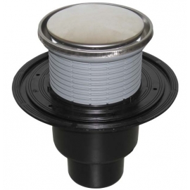 Трап HL D-50/75/110 вертикальный, с круглой решеткой 110мм, HL310NR