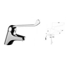 Смеситель д/умывальника Lemark "Проджект" LM4606C, локтевой, картр.40мм, монолитный, креп.на шпильку