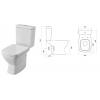 Унитаз-компакт SANTEK "НЕО", белый, сид.дюропласт, метал крепеж, 2 реж.арм, soft-close, 1.WH30.2.194
