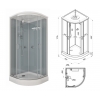 Душевая кабина Прайм-Сатин М3 90х90А, 1/4 круга, низ.поддон, б/рисунка, Сатин (3 места)
