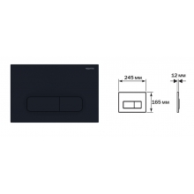 Клавиша смыва Акватек, KDI-0000017 (002D), Черная матовая (клавиши прямоугольные)